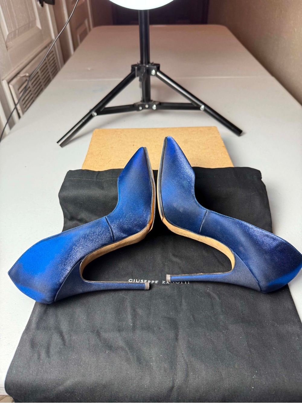 $695 Giuseppe Zanotti Design Woman Pump Stilletto Royal Blue Sz 35.5 / US 5.5 - Picture 10 of 14
